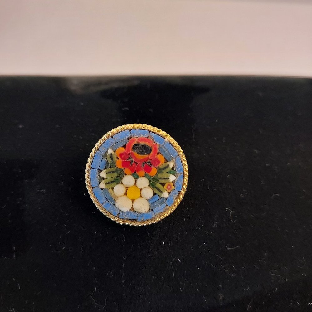 Micro Mosaic small round Pin